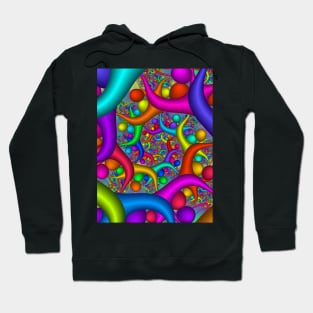 Infinite Coloured Orbs Spiral Abstract Pattern Hoodie